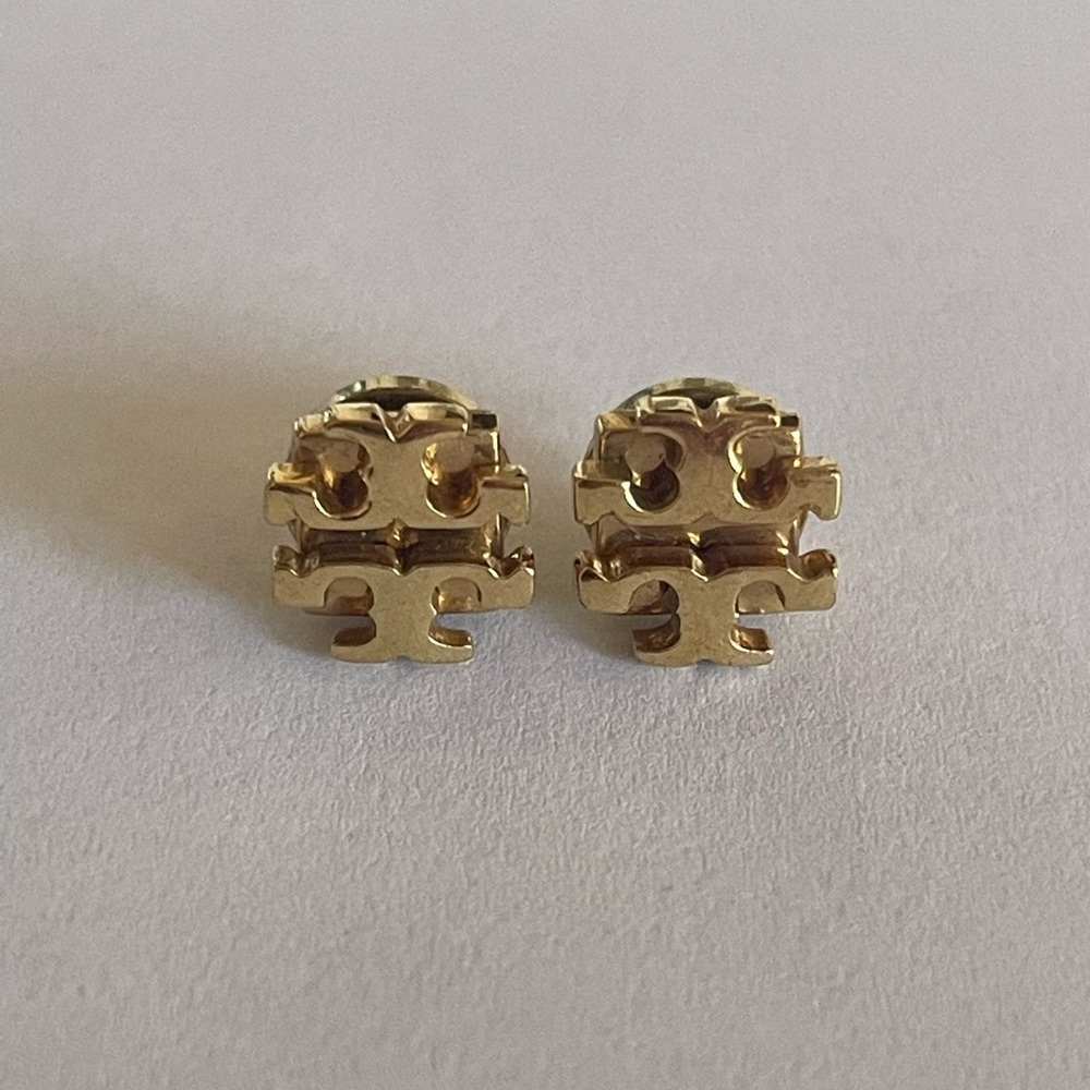 Tory Burch Logo Stud Earrings